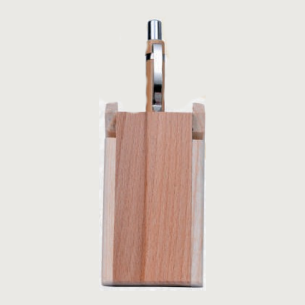 Natural Wooden Pen Stand