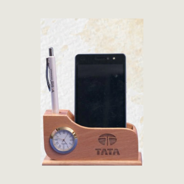 Natural Wooden Pen Stand