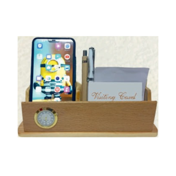 Natural Wooden Pen Stand