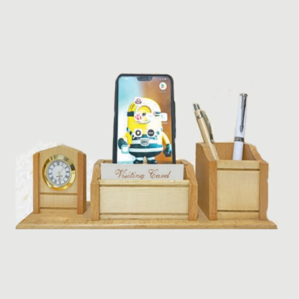 Natural Wooden Pen Stand