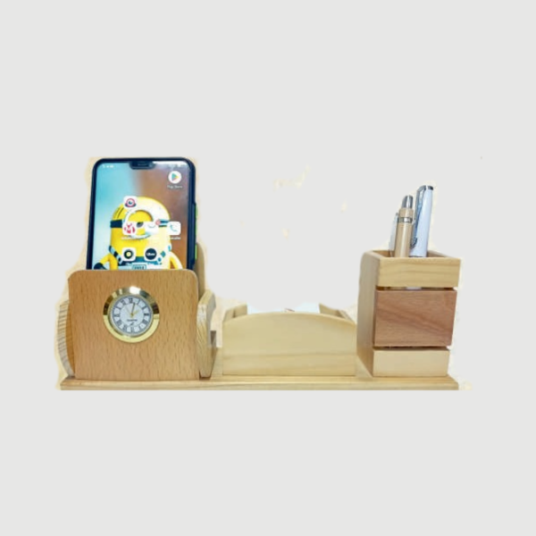 Natural Wooden Pen Stand