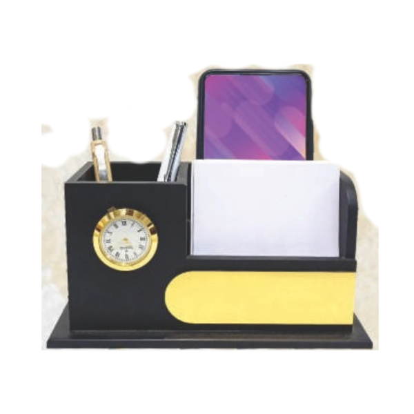 Black Wooden Pen Stand