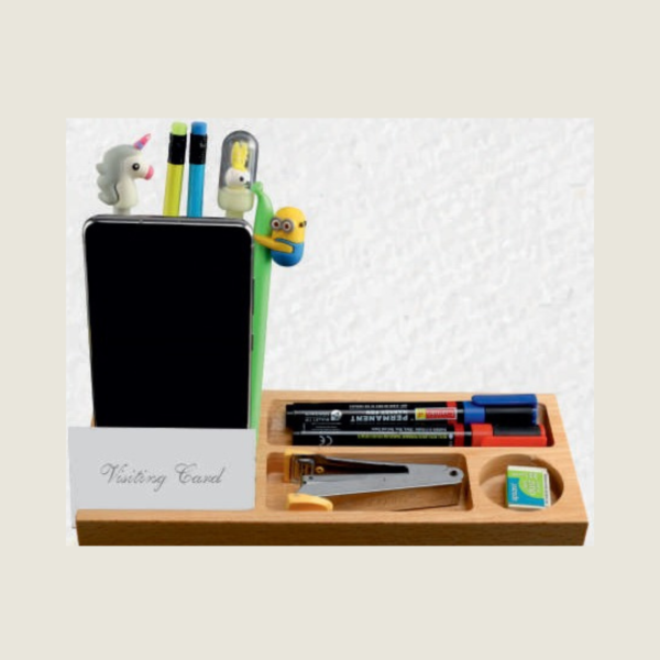 Natural Wooden Pen Stand
