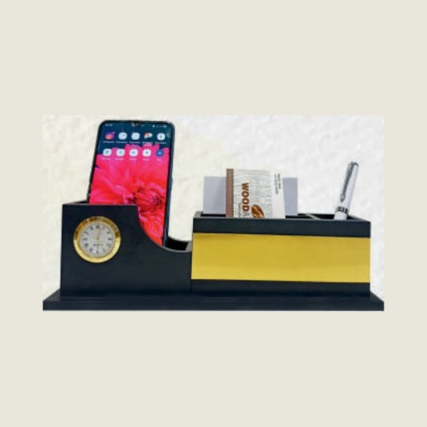 Black Wooden Pen Stand