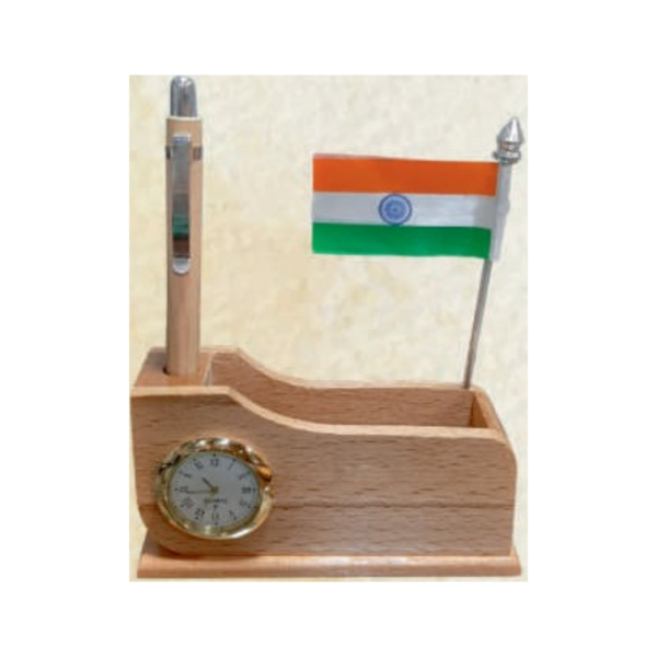 Natural Wooden Pen Stand