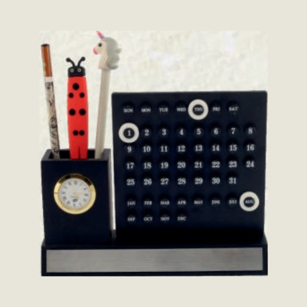 Black Wooden Pen Stand