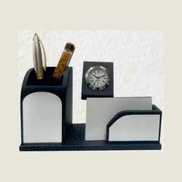 Black Wooden Pen Stand