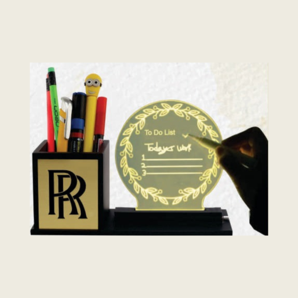 Black Wooden Pen Stand