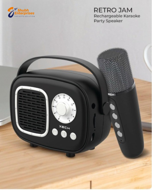 RETRO JAM  Rechargeable Karaoke Party Speaker