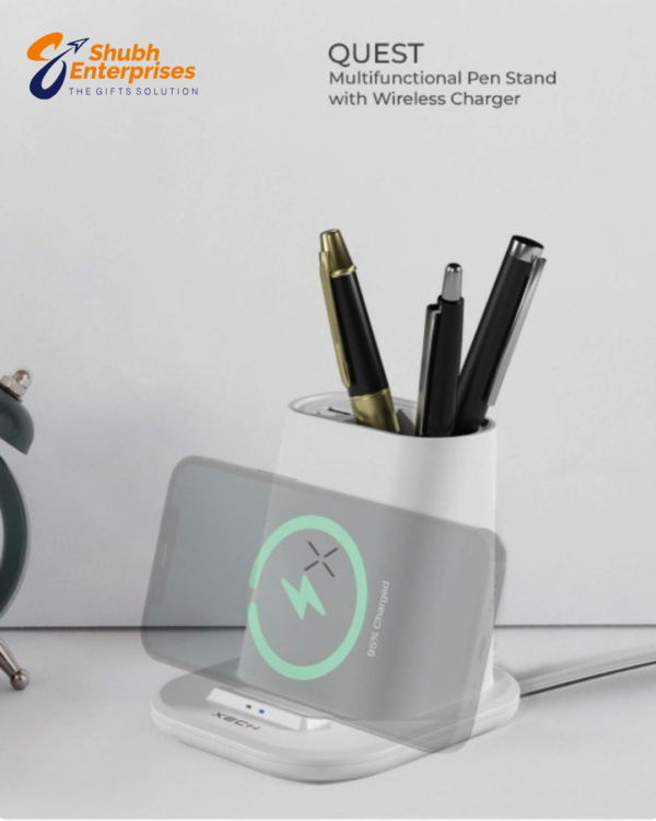 QUEST Multifunctional Pen Stand  With  Wireless Charger