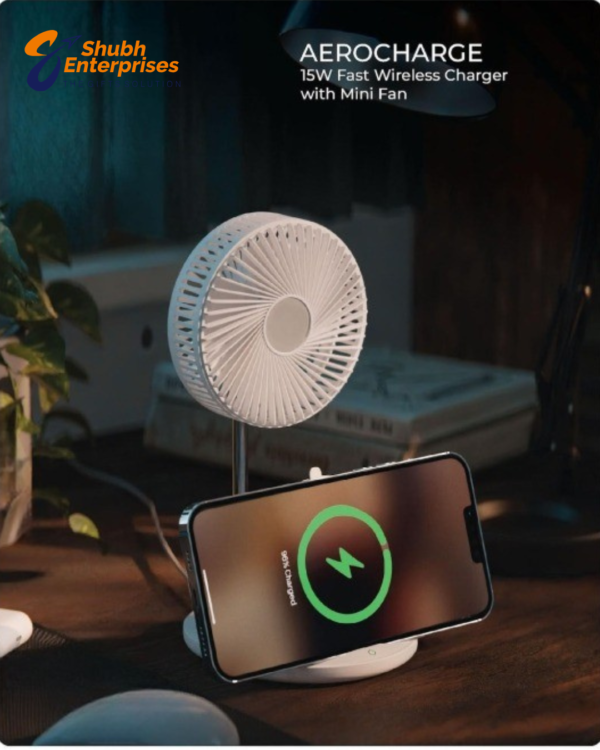 AEROCHARGE 15W Fast Wireless Charger With Mini Fan